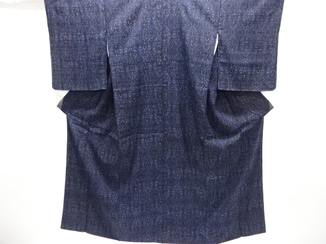 JAPANESE KIMONO / ANTIQUE KIMONO / TAISHO ROMAN STYLE / SILK / YUKI TSUMUGI / WOVEN SARASA